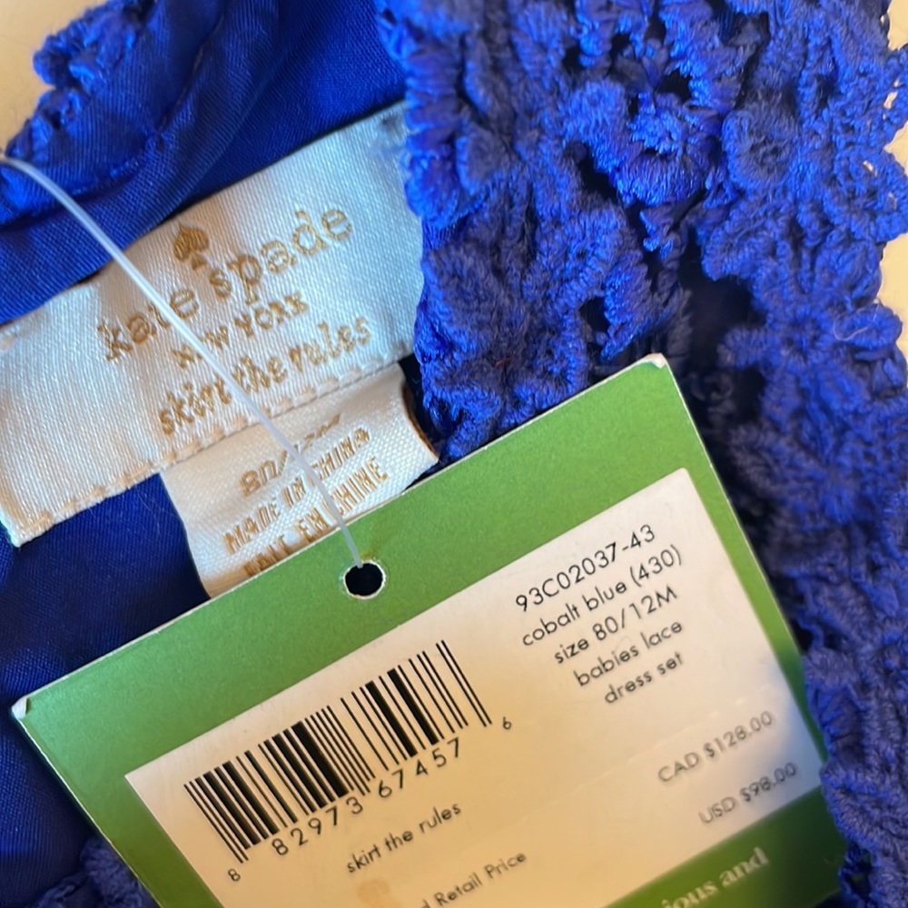 KATE SPADE BLUE FLORAL EMBROIDERY DRESS - Picture 5 of 5